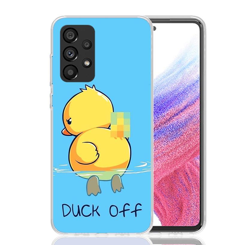 

Funny Cute Yellow Duck You Phone Case For Samsung Galaxy A52 A32 A22 A12 A02S A50S A30S A51 A31 AA71 Note 20 Ultra 10 S10 Plus G Samsung S10