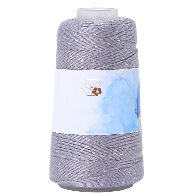 1PC Sequined Yarn Shiny Silk Thread DIY Handmade Silver Thread Yarn Hand Woven Pure Cotton Real Silk Gift Knit