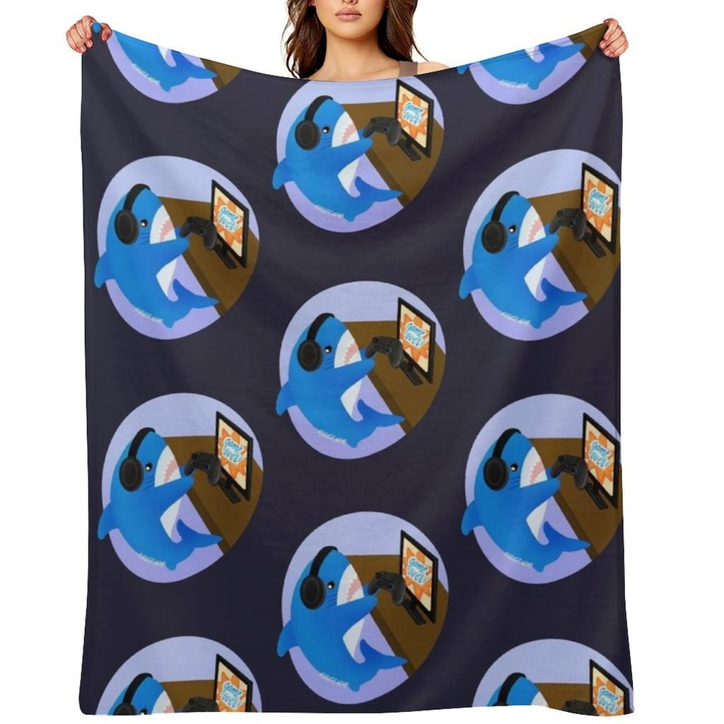 Gamer Blahaj/shark Throw Blanket For Decorative Sofa Polar heavy to sleep Blankets For Baby Blankets