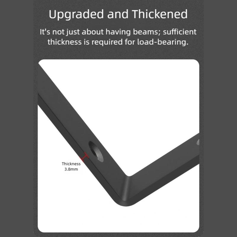 Reinforced L Shaped Wall Support Brackets Rustproof Steel Mounting Hardware for Shelves Cabinets Home Office Storage