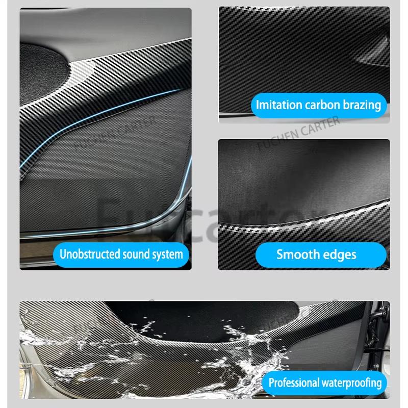 For Tesla ModelY Juniper2025 Car Door Anti-Kick Pad ABS Anti Kick guard plate Side Door Protector Cover Car Interior Accessories