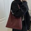 Large Capacity Leopard Print Shoulder Bag Vintage Hobo Handbag Versatile Tote Bag Set  Casual