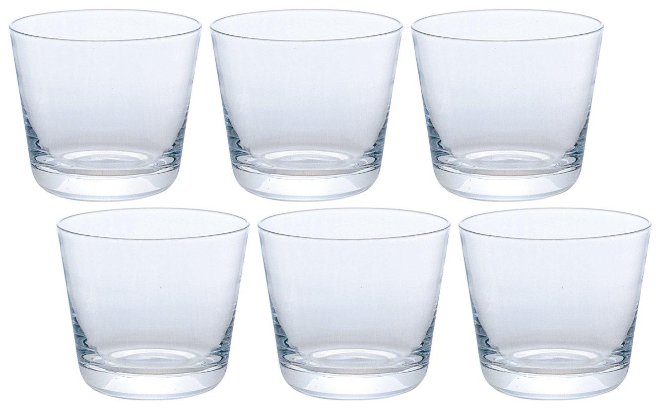 ADERIA Clear Glass Free Cup 220ml Set of 6 Made in Japan E-Line B-6304