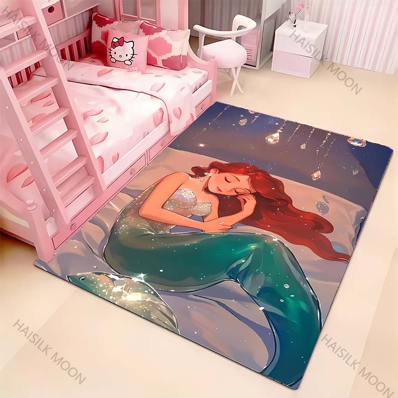 Disney Sleeping Beauty Princess Series Printed Carpet Rugs for Living Rooms Bedrooms Decorative Mat Kids Play Rugs Luxury Gift