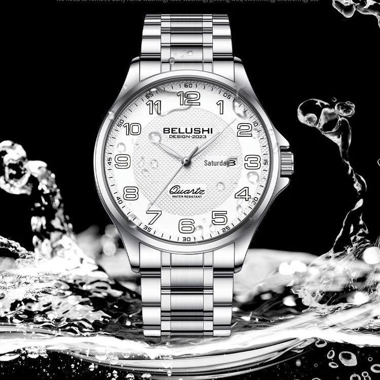 BELUSHI Leuchtende Wasserdichte Quarz-Armbanduhr für Paare - Herren und Damen.