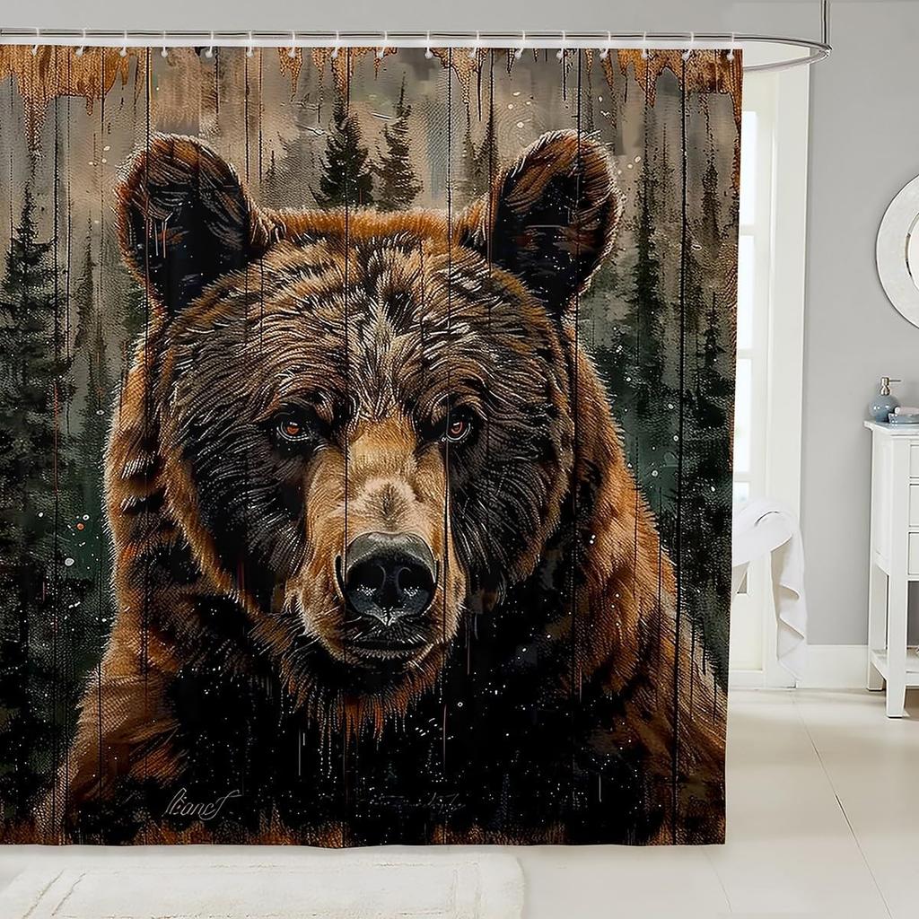 Dog Waterproof Shower Curtains,Cartoon Animal Bath Curtain For Kids Boys Girls Children,Dog Bone Cute Pet Shower Curtain Spotted