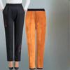 Plus Velvet Straight-leg Pants, Women's All-match Casual Pants, Middle-aged and Elderly Mother Pants, High-waisted and Thin Long Pants
