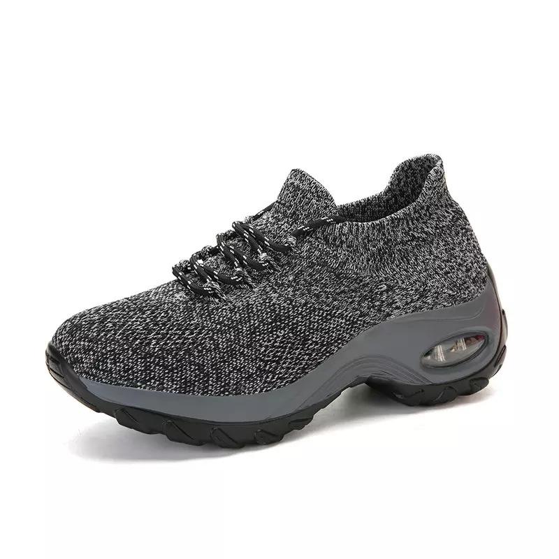 Women's Shoes Casual Sneakers Women's Flying Weaving Casual Running Shoes Socks Shoes Rockers
