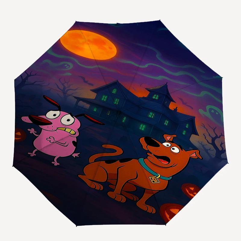 

1pc Scooby-Doo HalloweenOpen/Close Umbrella-Windproof, Compact Travel Umbrella, Sturdy 8-Rib Shaft1180