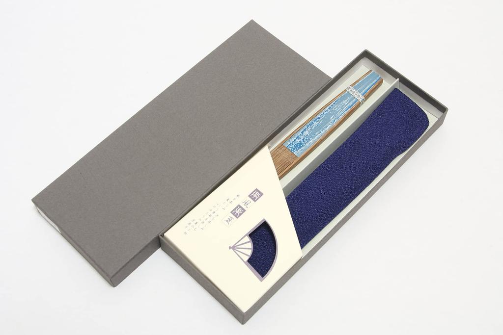 Folding Kyoto Craftsman with Fan in Paper Box [Hasegawa] Men's Fan, Made, Case, (Mt. Fuji)