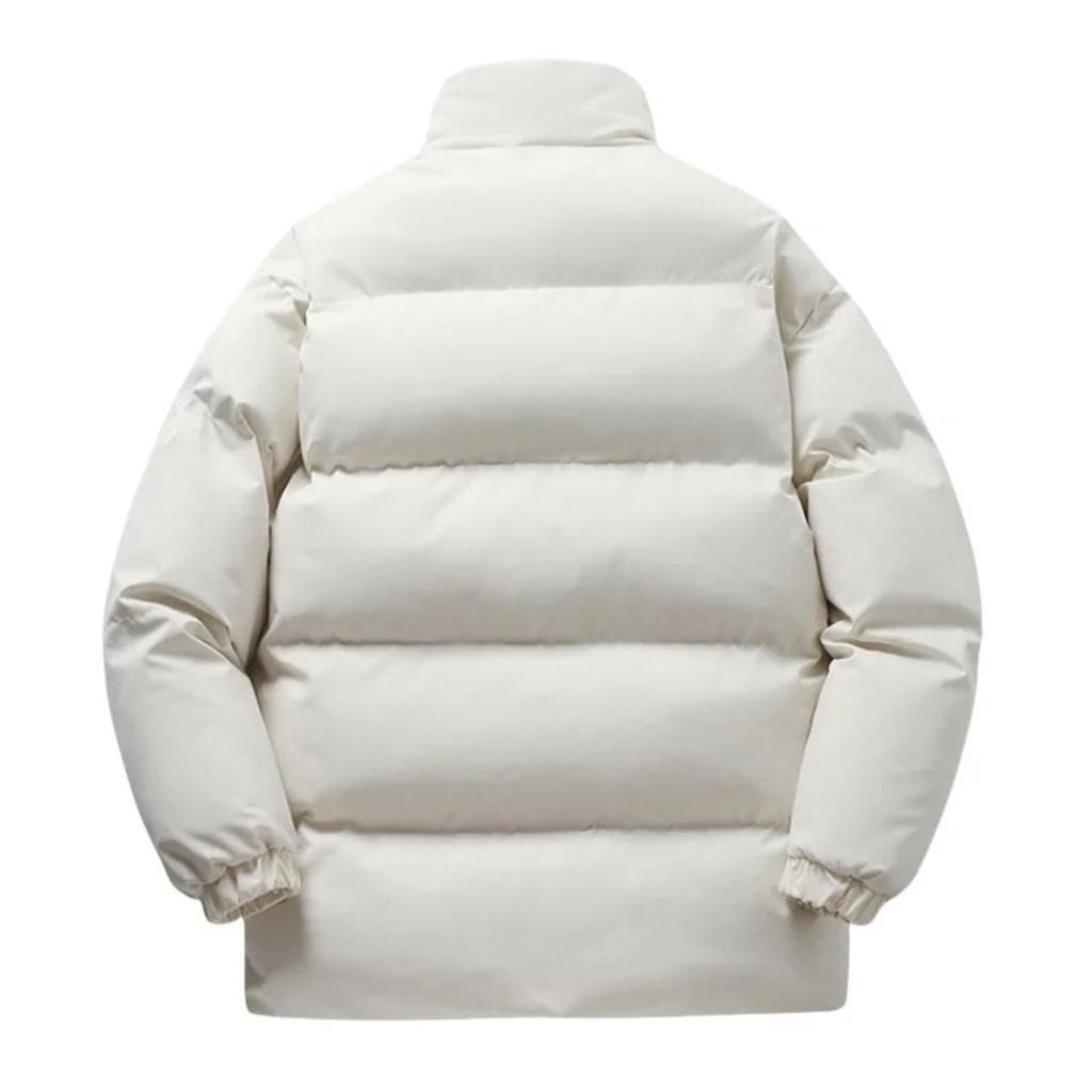 Winter Padded Jacket Men Fashion Stand Collar Long Sleeve Quilted Coat Large Size Loose Thick Warm Casual Sports Wadded Jacket