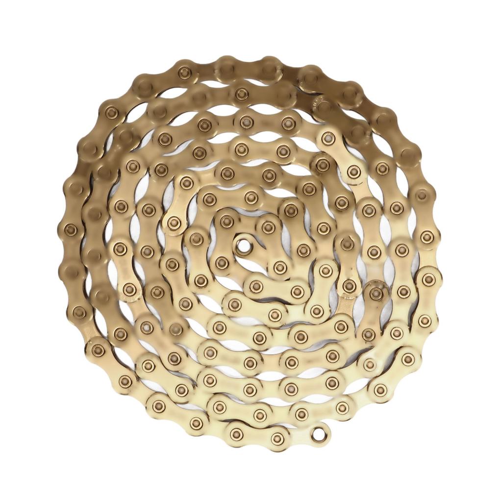 Bike Chain 10 Speed High Carbon Steel Hollow Chain for Mountain Bike Road Bike Gold