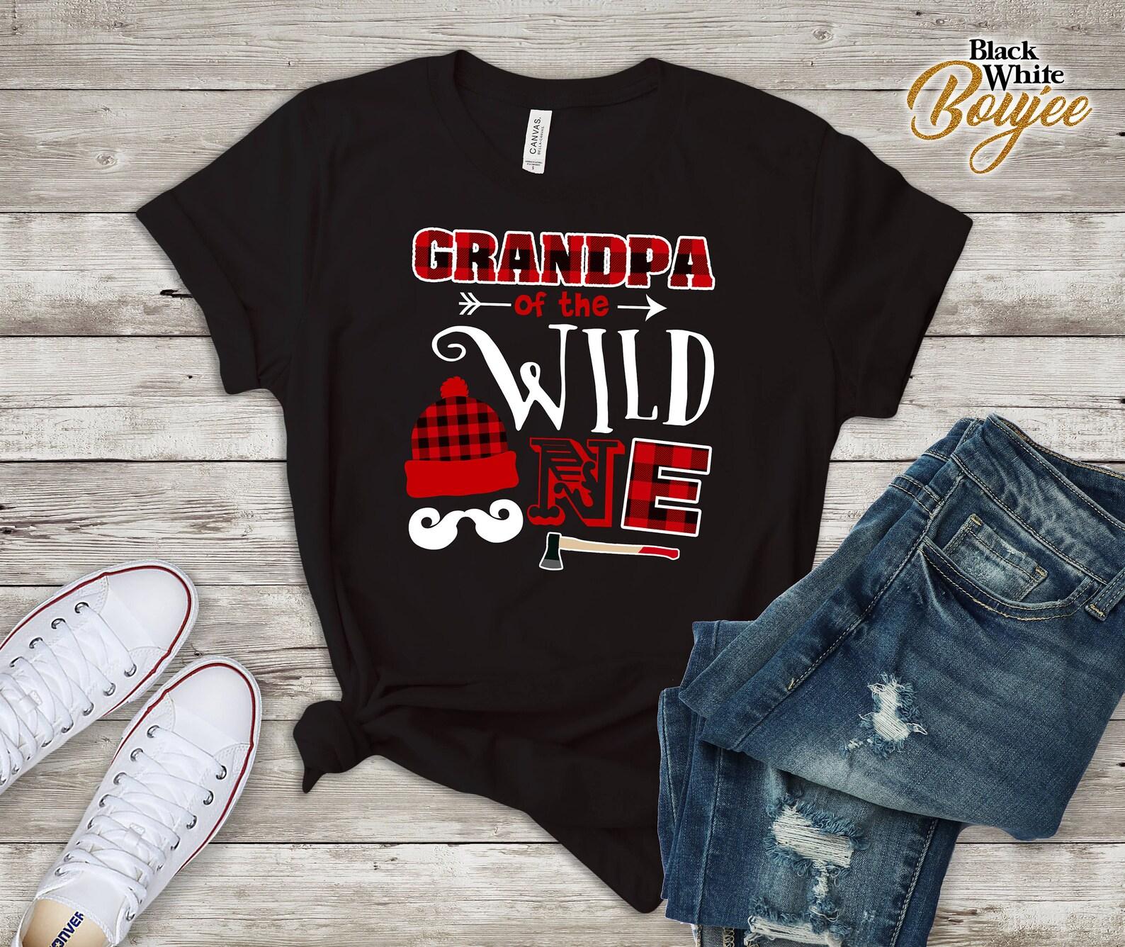 Grandpa Of the Wild One T-shirt, 1st Birthday Lumberjack Grandma, Grandpa, Gigi, Mimi, Nana Of the Wild One T-shirt, Birth Outfit XL