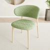 C-Shaped Backrest Chair Cover Stretch Jacquard Short Back Dining Chair Cover Retro Light Luxury Chair Protector for Home Bar