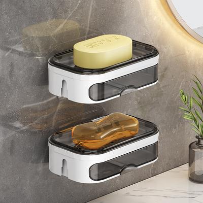 Multifunktionale Seifenschale ohne Bohren Badezimmer Toilette Toilettenseife Haushalt Regale Übernahme Ablage