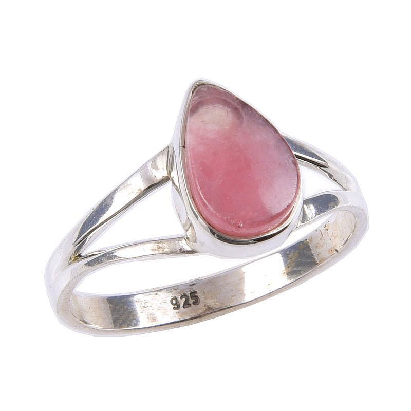 Natural Rhodochrosite Gemstone Handmade 925 Solid Sterling Silver Ring S.9 K4g54