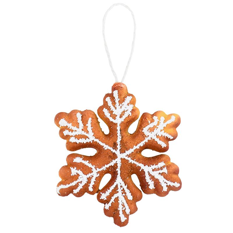 Christmas Tree Ornaments Simulated Cookies Snowflake Ball Gingerbread Man Donuts Modelling Christmas Tree Pendants Noel Supplies 7