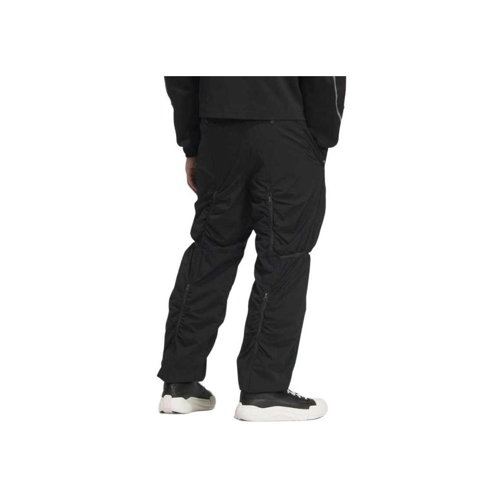 Adidas SS25 Lifestyle Series Minimalist Brand Logo Loose Woven Sports Casual Pants Unisex Pants Black Bright-White JM8642