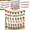 Festive Merry Christmas Bunting Hanging Banner Flag For Xmas Party Decoration