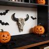 Decorazione Murale Artistica Teschio di Mucca in Resina Elegante per Casa Ufficio Caffetterie e Regalo Ornamento Decorativo Testa di Animale