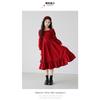 Cute Vintage Girls Lolita Long Sleeve Princess Long Dress For Kids Children