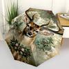 1pc Deer Christmas Umbrella Automatic Open/close, 8-Rib Durable Frame, Compact Folding Design, Ideal Birthday/Holiday Gift 1123A