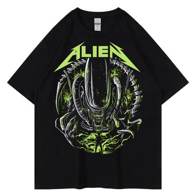 2025 Alien Klasický Americký Retro Nostalgie Sci-fi Film Kolem Zábavná Parodie Potištěné Tričko Pánské Letní Krátký Rukáv