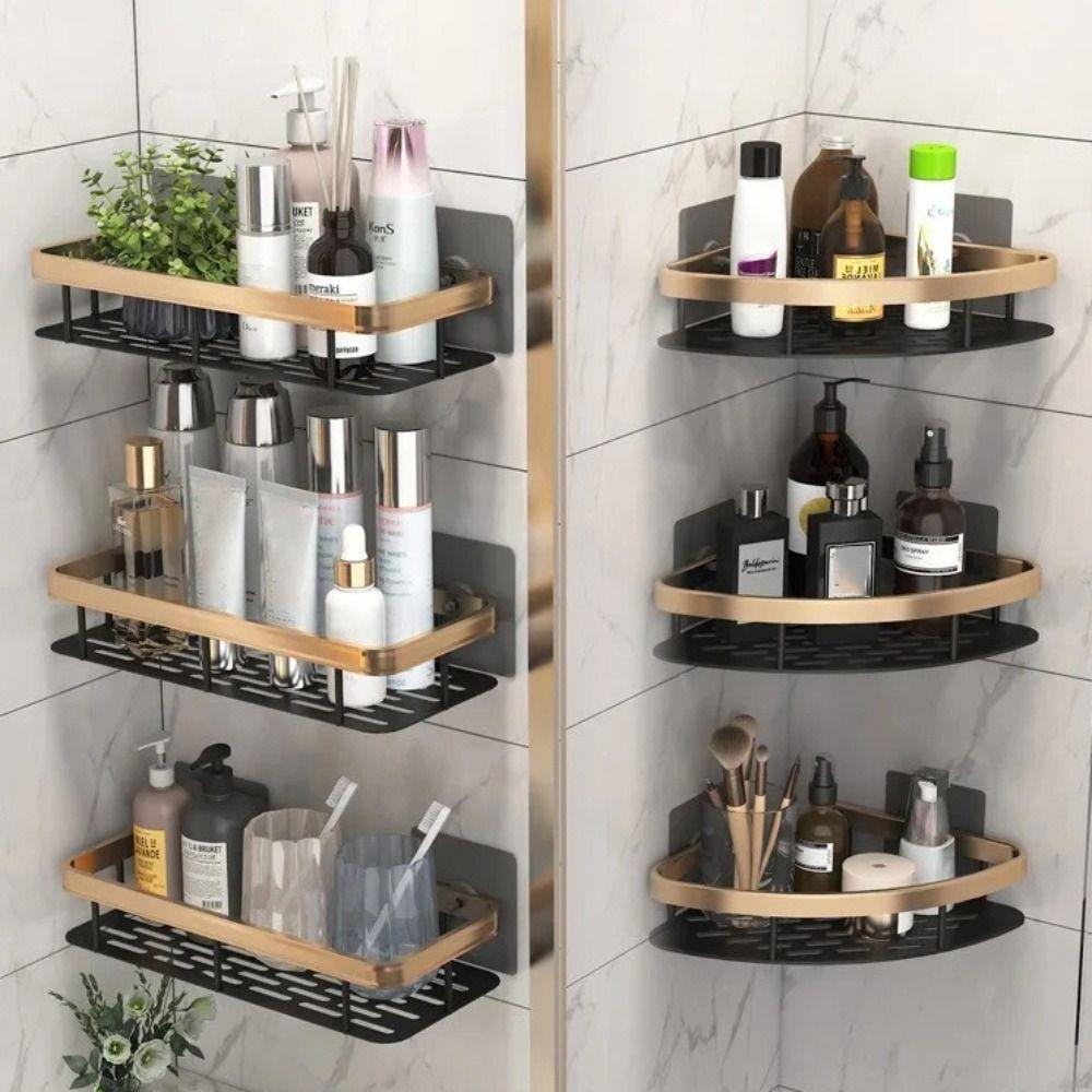 Wall Mount Shower Organizer No Drill Corner Shower Shelf Durable Bathroom Shelves  Kitchen