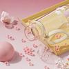 SHOTAY  400/600ml Plastic Water Cup Flower Pattern Water Bottle with Tea Strainer Leak-proof Brew Tea Cup Portable Office Cup
