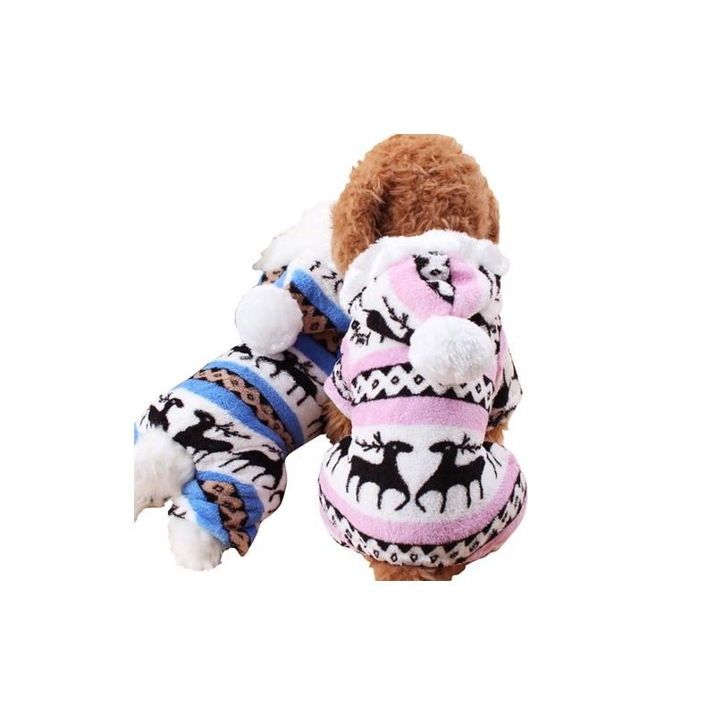 Premium Quality Warm Pet Dog And Cat Apparel Pajamas Hoodie For Winter Comfort