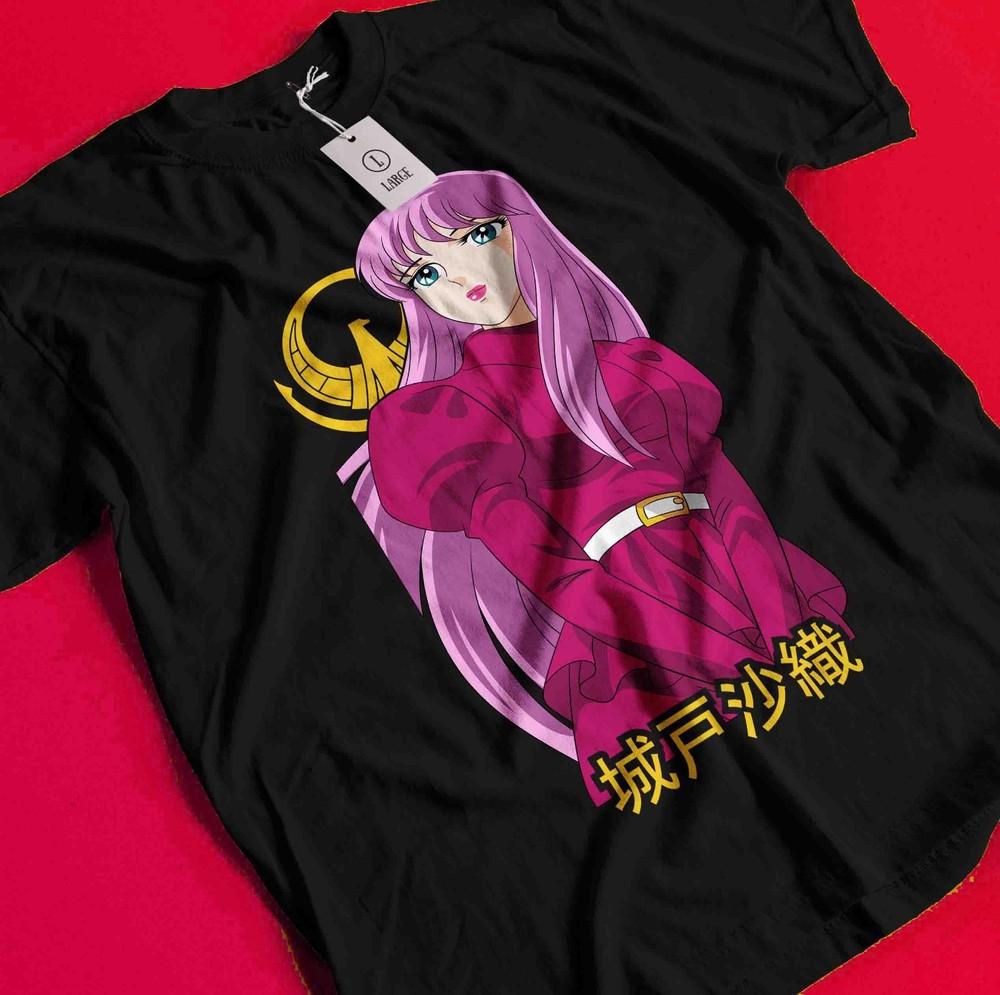 

Saint Seiya T-Shirt knights Of the Zodiac Anime Manga Saori Unisex Graphic Tee BB280 M