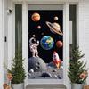 Starry Sky Display 3d Effect Rocket Background Planets Banner Starry Sky Cosmic Banner For Party Background Kids Party Room
