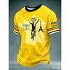 Men France Cycling Tour Bicycle Rider Print Short Sleeve Crew Neck Casual Breathable Sports Jersey