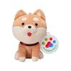 Our Pet Plushie - Sitting Shiba Inu (Red) - Irasutoya Original Design - Big Round Eyes, Curled Up Tail, Ball Chain, Name Tag Included
