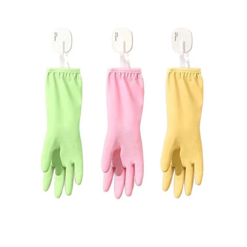 Thickened Waterproof Dishwashing Gloves Fleece Lined Heavy Duty for Kitchen Laundry Cleaning Warm Household Use