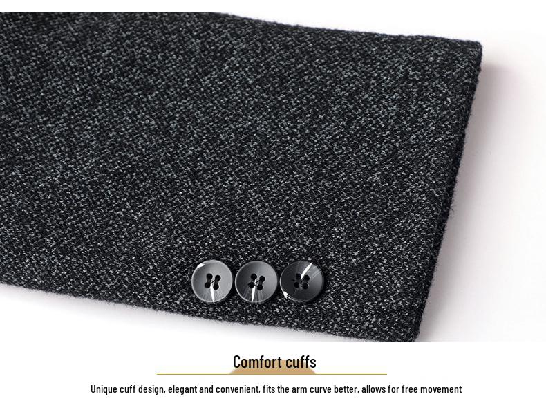 2025 Men's Mid-Length Woolen Down Jacket with Scarf Collar for Autumn/Winter