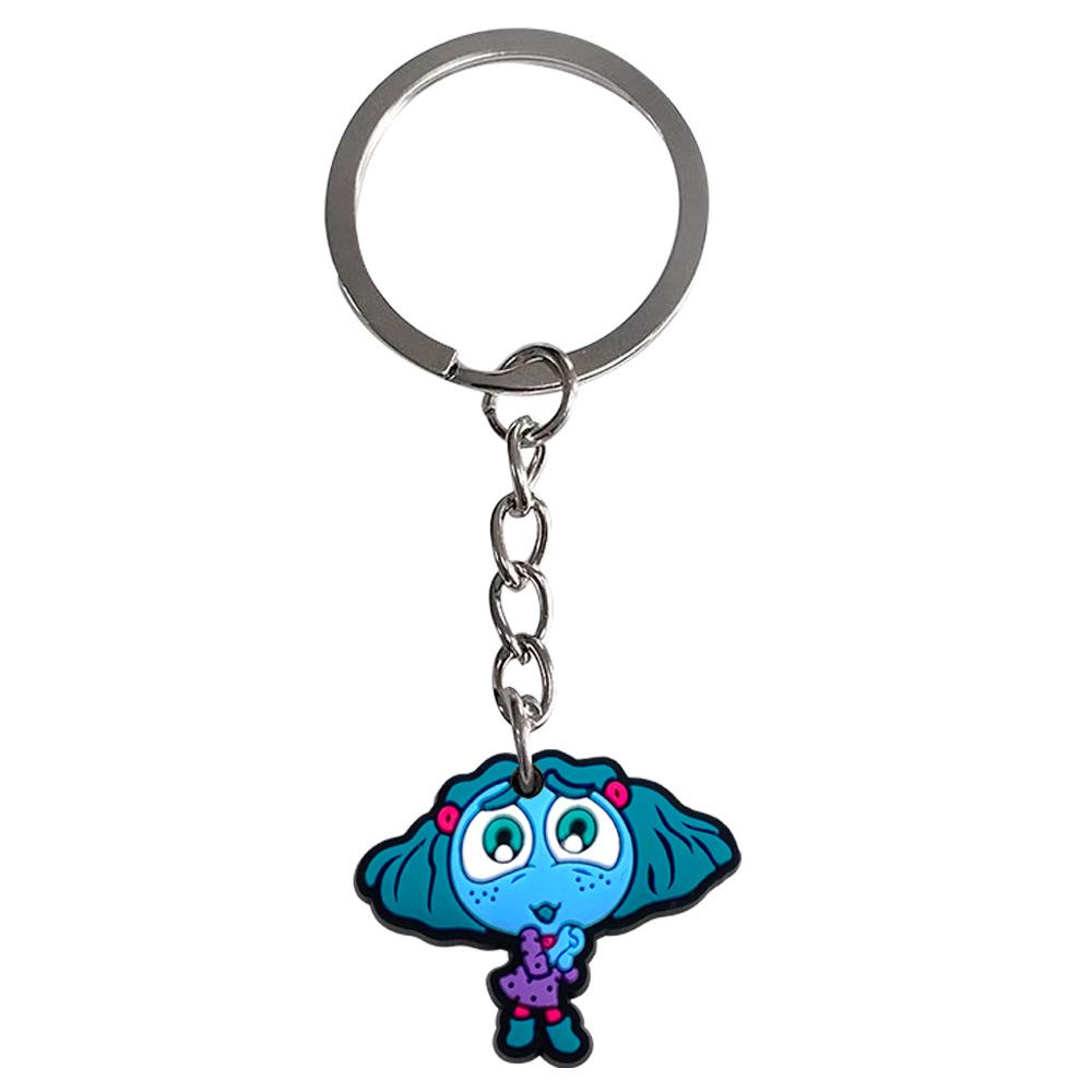 Inside Out Cartoon PVC Rubber Keychain Pendant for Backpacks