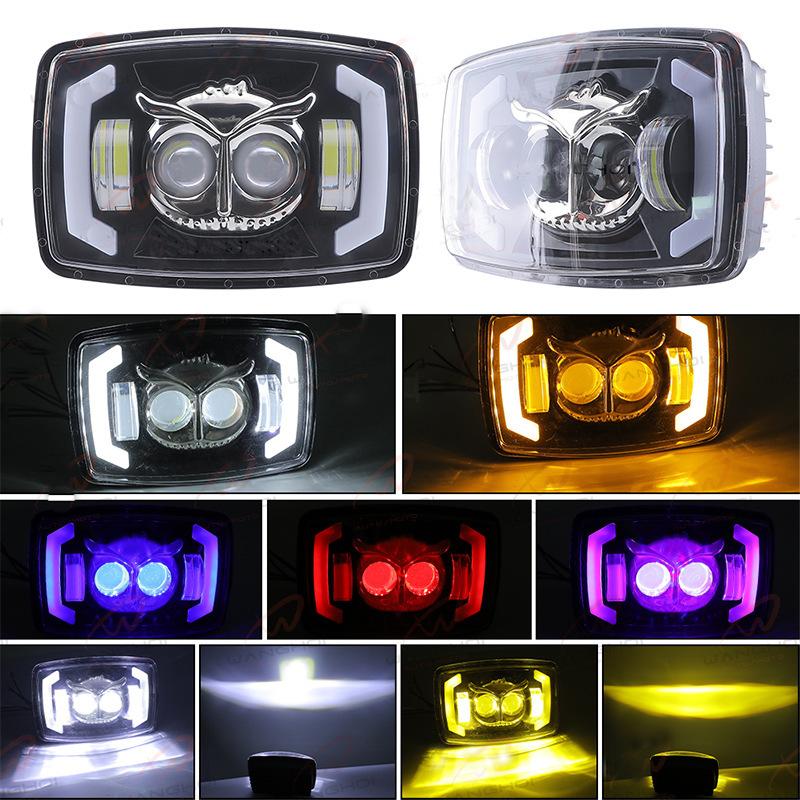 Led Work Light Truck 6-inch Motorcycle LED Headlight 6x4 High-brightness High/low Beam 2-bead Modification Strobe Light