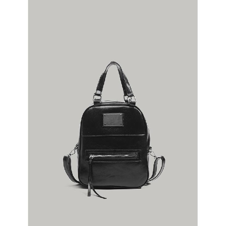 Korean niche design mini backpack 2025 summer new fashion simple versatile commuter handbag trendy чёрный