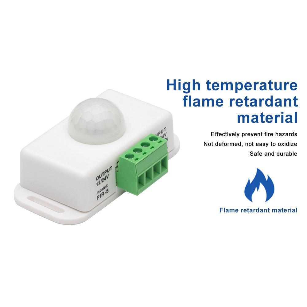 DC12V 24V Infrared Human Body Sensor Automatic Adjustable PIR Motion Sensor Switch IR Infrared Detector Light Switch Module 6/8A