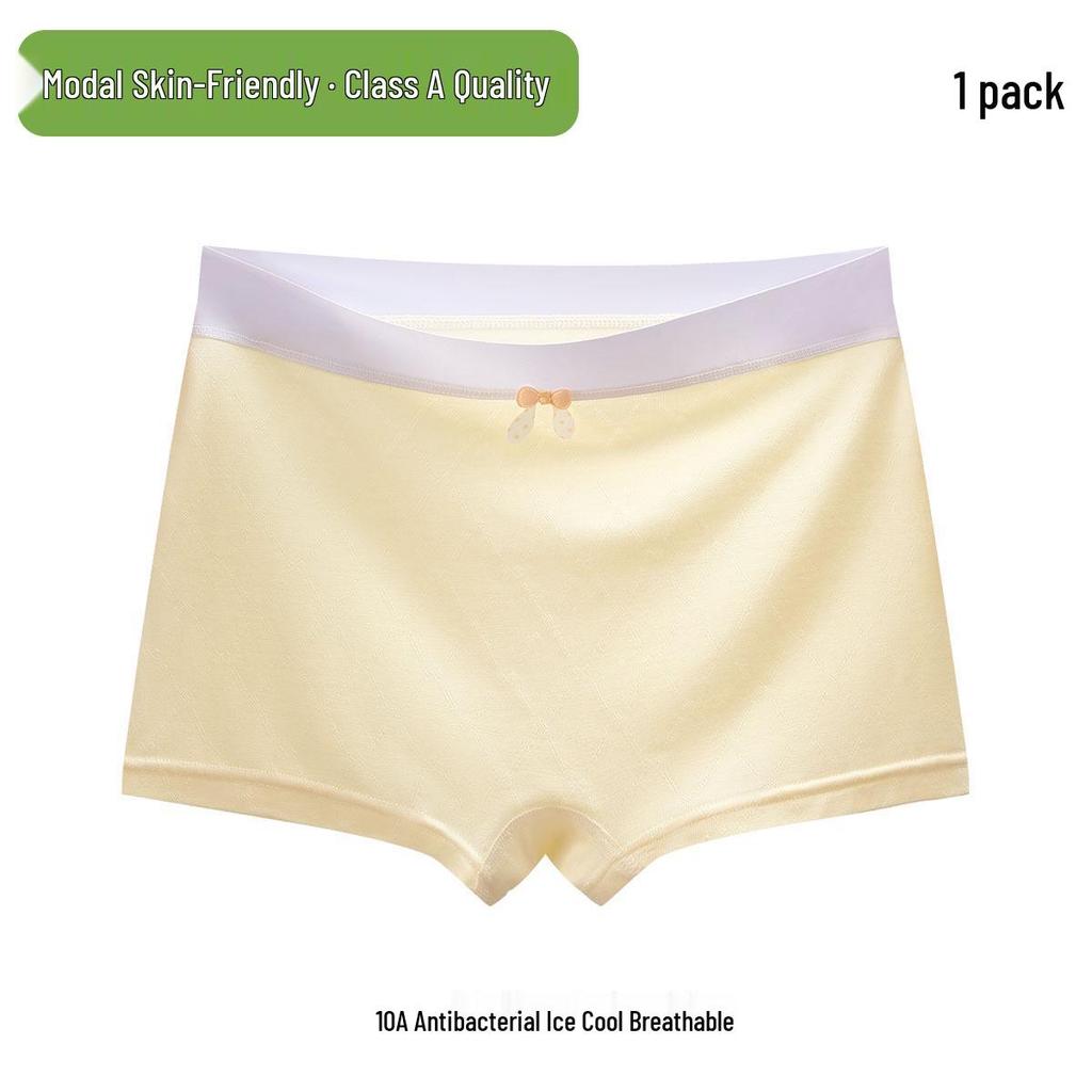 Girls' Ice Silk Modal Boxer Briefs for Ages 10-15
