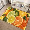 Colorful Citrus Fruit Pattern Carpet with Limes, Oranges, and Lemons. Suitable for Use As an Anti-slip for Living Room Bedroom Sofas