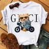 Clothes Ladies Summer T Clothing Print Fashion Casual T-shirts Golf Bear Letter 90s Trend Cute Short Sleeve Women Female Graphic