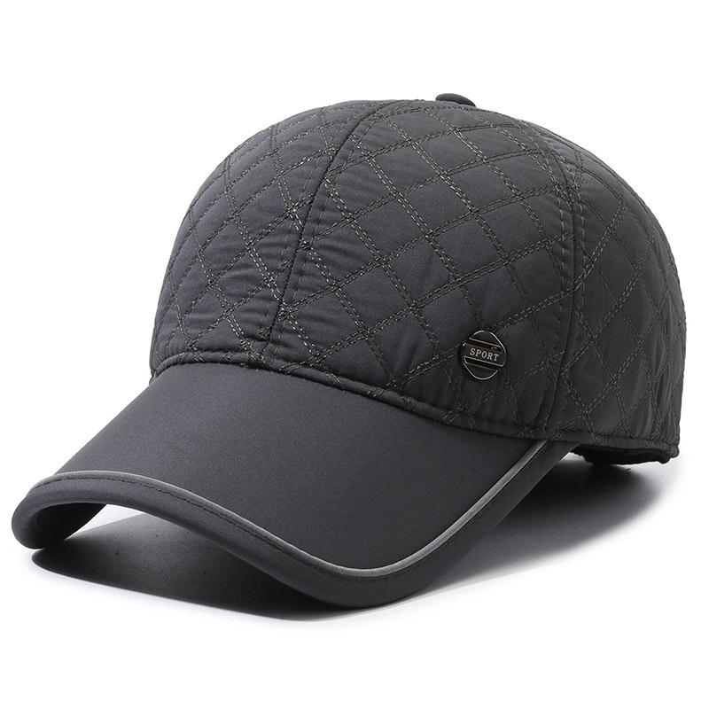 Autumn Winter Men's Baseball Cap Warm Outdoor Middle-Aged and Elderly Cap Ear Protection Cotton Cap