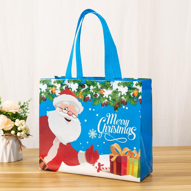 Weihnachtsgeschenktaschen Vlies-Tragetaschen mit Henkeln Große Größe Frohe Weihnachten Geschenkpapier Weihnachten Feiertagsparty Gastgeschenke Zubehör