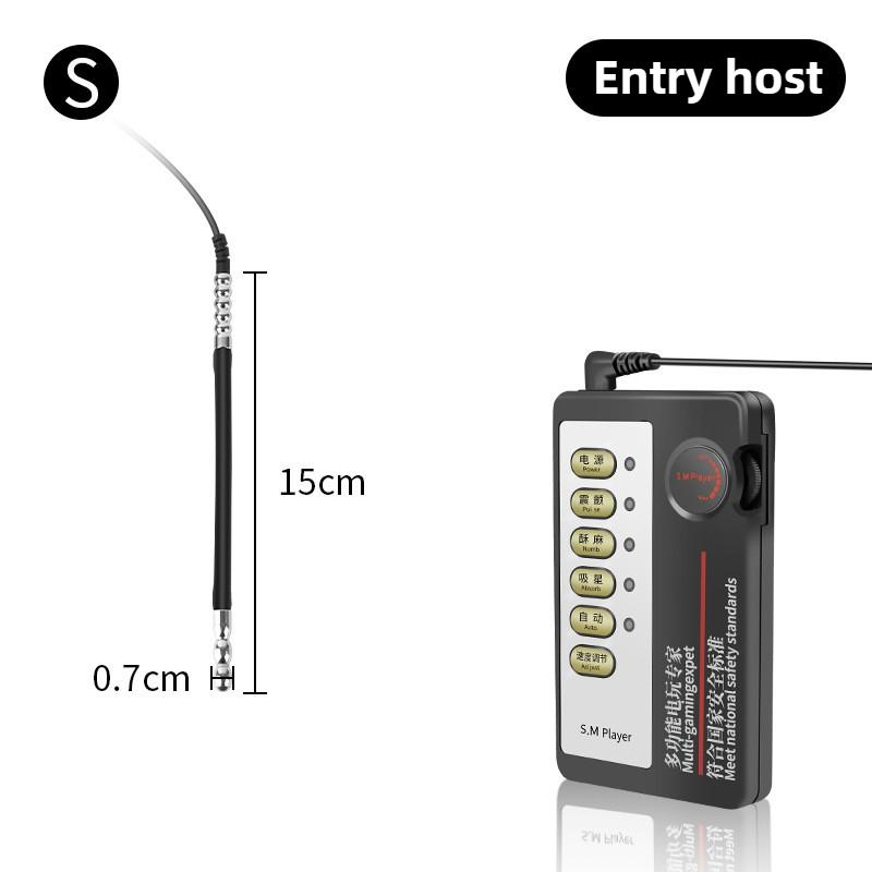 Electric Stimulation Urethral Sounding Kit – Metal Male Plug Dilator with Prostate Massage&Shock Function (Horse Eye Rod Design)