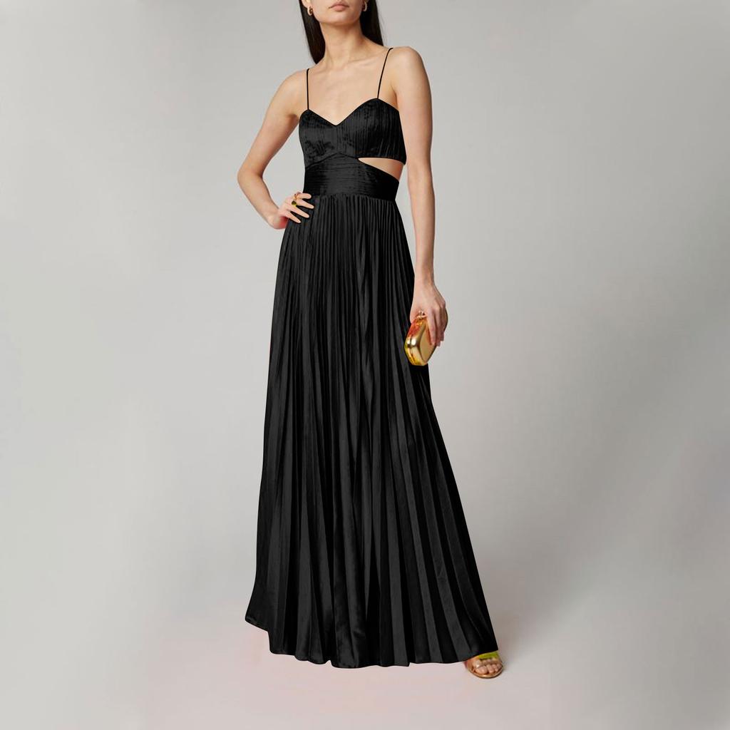 Women's Fashion Sexy Temperament Suspender Strap Color Tube Top Dress