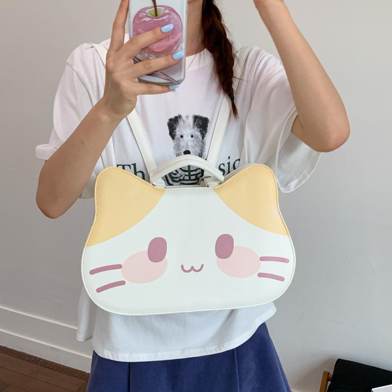 2025 New Cute Cartoon Hello Kitty Daily Hand Carry Out Bag Glossy Fashion Shoulder Bag Double Shoulder Large Capacity