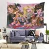 1pc Vintage Fashion Dolls Polyester Tapestry  2D Print Glam Wall Decor for Bedroom Living Room Perfect Festival Birthday Gift