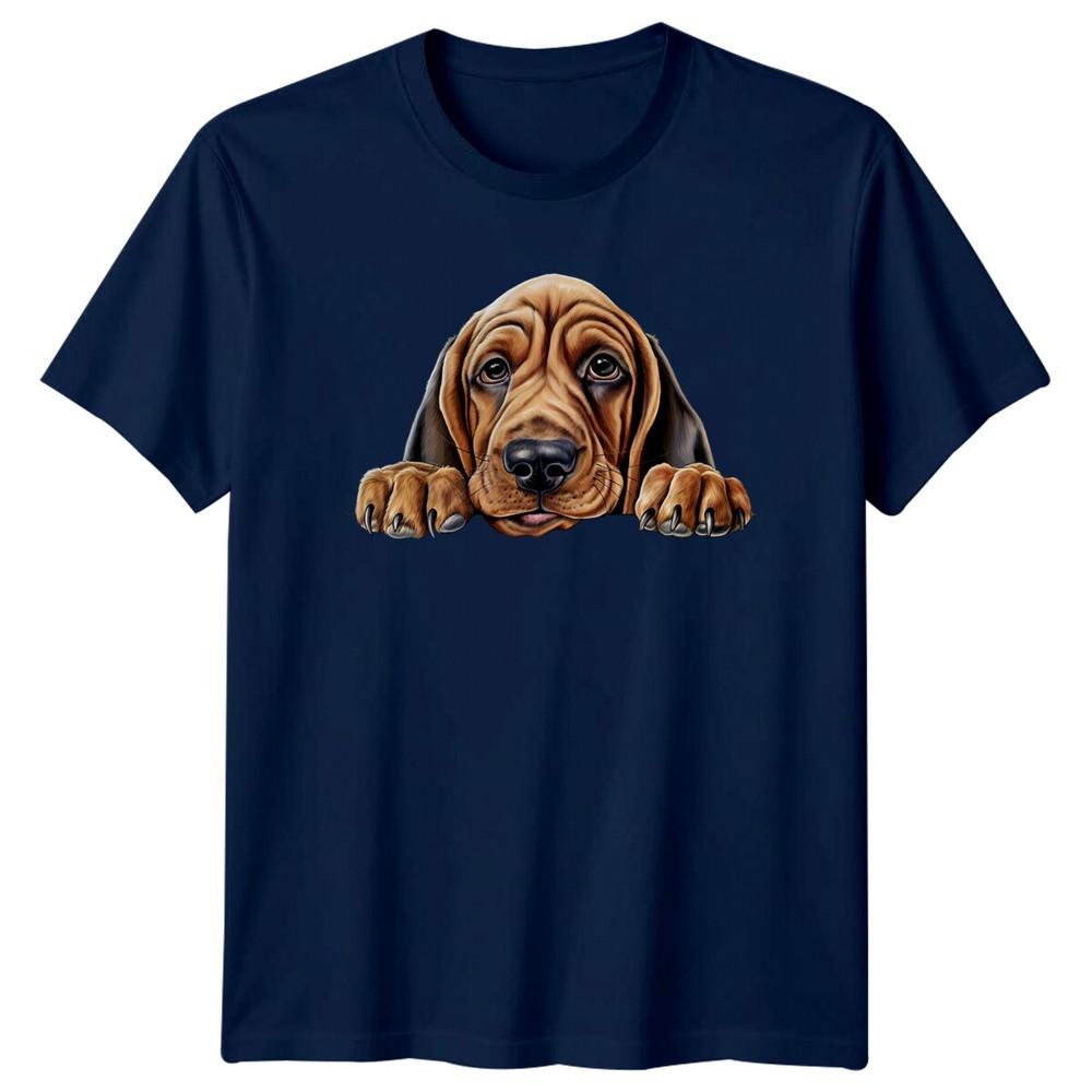 Cute Bloodhound Dog Breed Peek A Boo TShirt Animal Lover Gift